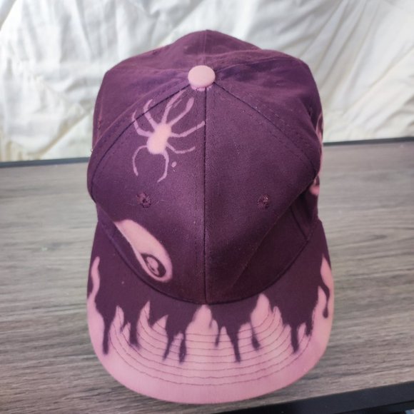 Burgundy bleached design cap / hat youth boy's flex-fit - Picture 3 of 7